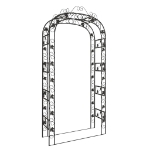 Arco da Giardino 116x45x240 cm Acciaio