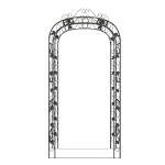 Arco da Giardino 116x45x240 cm Acciaio