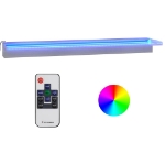 Sfioratore a Cascata con LED RGB Acciaio Inox 90 cm