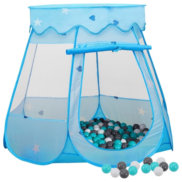 Tenda da Gioco per Bambini Blu con 250 Palline 102x102x82 cm