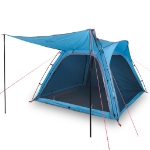 Tenda Campeggio 4 Persone Blu Rilascio Rapido Impermeabile
