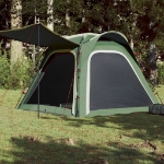 Tenda Campeggio 4 Persone Verde Rilascio Rapido Impermeabile