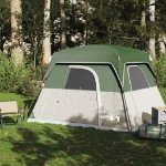 Tenda da Campeggio a Cabina per 4 Persone Verde Impermeabile