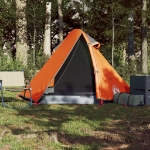 Tenda da Campeggio a Cupola 2 Persone Grigio e Arancione