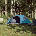 Tenda da Campeggio a Cupola per 1 Persona Blu Impermeabile