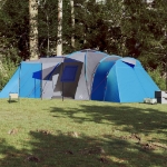 Tenda da Campeggio a Cupola per 12 Persone Blu Impermeabile