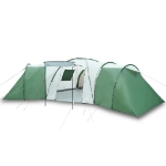 Tenda da Campeggio a Cupola per 12 Persone Verde Impermeabile