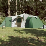 Tenda da Campeggio a Cupola per 12 Persone Verde Impermeabile