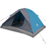 Tenda da Campeggio a Cupola per 3 Persone Blu Impermeabile