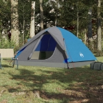 Tenda da Campeggio a Cupola per 3 Persone Blu Impermeabile