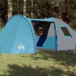 Tenda da Campeggio a Cupola per 4 Persone Blu Impermeabile