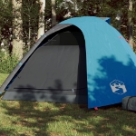 Tenda da Campeggio a Cupola per 4 Persone Blu Impermeabile