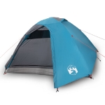 Tenda da Campeggio a Cupola per 4 Persone Blu Impermeabile