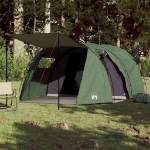 Tenda da Campeggio a Tunnel per 4 Persone Verde Impermeabile