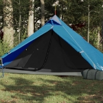 Tenda da Campeggio Tipi per 1 Persona Blu Impermeabile