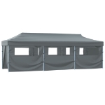 Tenda Pieghevole Pop-Up con 8 Pareti Laterali 3x9 m Antracite