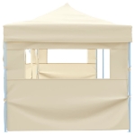 Tenda Pieghevole Pop-Up con 5 Pareti Laterali 3x9 m Crema