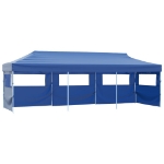 Tenda Pieghevole Pop-Up con 5 Pareti Laterali 3x9 m Blu