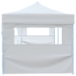 Tenda Pieghevole Pop-Up con 5 Pareti Laterali 3x9 m Bianca