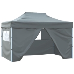 Tenda Pieghevole Pop-Up 4 Pareti Laterali 3x4,5 m Antracite