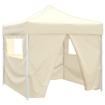 Tenda Pieghevole Crema 3 x 3 m con 4 Pareti