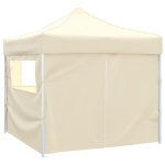 Tenda Pieghevole Crema 3 x 3 m con 4 Pareti