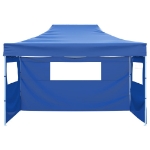 Tenda Pieghevole con 3 Pareti 3x4,5 m Blu