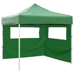 Tenda Pieghevole con 2 Pareti 3x3 m Verde