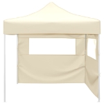 Tenda Pieghevole con 2 Pareti 3x3 m Crema