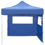 Tenda Pieghevole con 2 Pareti 3x3 m Blu