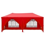 Tenda per Feste Pieghevole con Pareti Laterali Rosso 3x6 m