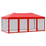 Tenda per Feste Pieghevole con Pareti Laterali Rosso 3x6 m