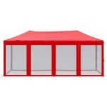 Tenda per Feste Pieghevole con Pareti Laterali Rosso 3x6 m