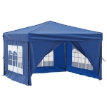 Tenda per Feste Pieghevole con Pareti Laterali Blu 3x3 m