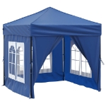 Tenda per Feste Pieghevole con Pareti Laterali Blu 2x2 m