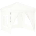 Tenda per Feste Pieghevole con Pareti Laterali Bianco 2x2 m