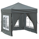 Tenda per Feste Pieghevole con Pareti Laterali Antracite 2x2 m