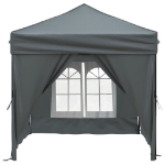 Tenda per Feste Pieghevole con Pareti Laterali Antracite 2x2 m