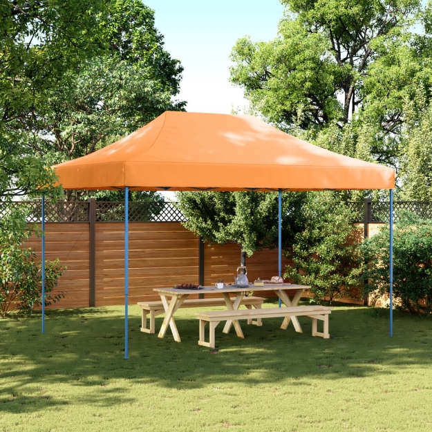 Tenda da Festa Pieghevole Pop-Up Arancione 410x279x315 cm