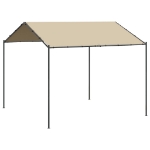 Tenda a Baldacchino Beige 3x3 m in Acciaio e Tessuto