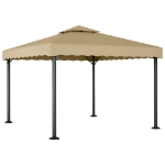 Gazebo Tortora 3x3 m Alluminio e Acciaio