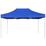 Gazebo Professionale Pieghevole Alluminio 4,5x3 m Blu