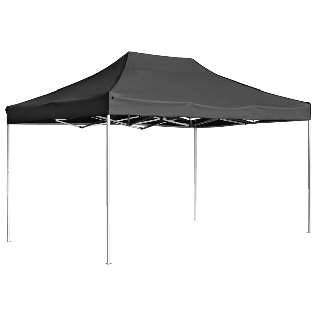 Gazebo Professionale Pieghevole Alluminio 4,5x3 m Antracite