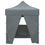 Gazebo Professionale Pieghevole 4 Pareti 2x2m Acciaio Antracite