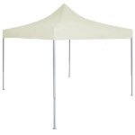 Gazebo Professionale Pieghevole 2x2 m in Acciaio Crema