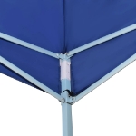 Gazebo Pieghevole con 2 Pareti 5x5 m Blu