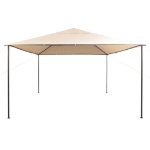 Gazebo Padiglione Tenda Tettoia 4x4 m Acciaio Beige