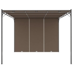 Gazebo da Giardino con Tenda Laterale 4x3x2,25 m Talpa