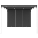 Gazebo da Giardino con Tenda Laterale 4x3x2,25 m Antracite