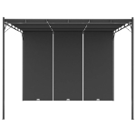 Gazebo da Giardino con Tenda Laterale 3x3x2,25 m Antracite